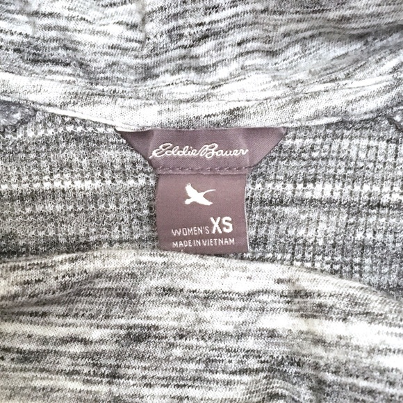 EDDIE BAUER Stine's Grey Waffle Cowl Neck Tunic Size Extra Small - Picture 4 of 10